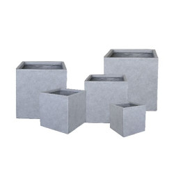 Bac carre graphite gris clair terrafibre 60 de Jardinerie Bordeaux Libourne Gironde dans autre pots