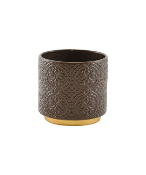 Cache-pot kali chocolat pour pot diametre 15 de Jardinerie Bordeaux Libourne Gironde dans Cache-pot et pot déco