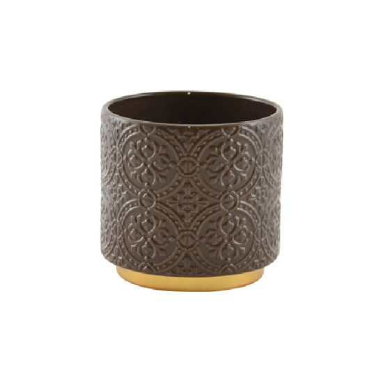 Cache-pot kali chocolat pour pot diametre 15 de Jardinerie Bordeaux Libourne Gironde dans Cache-pot et pot déco
