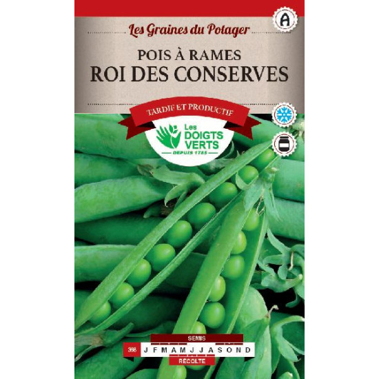 Pois Rame Roi Des Conserves 440g -graines de Les Doigts Verts - graines de Gironde à Bordeaux dans Graines de Pois