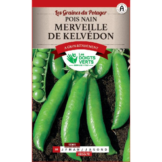 Pois Nain Merveille De Kelvedon 440g -graines de Les Doigts Verts - graines de Gironde à Bordeaux dans Graines de Pois
