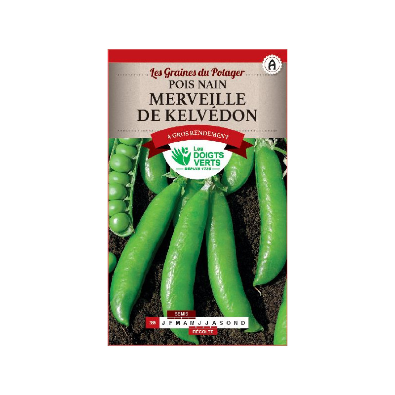 Pois Nain Merveille De Kelvedon 440g -graines de Les Doigts Verts - graines de Gironde à Bordeaux dans Graines de Pois