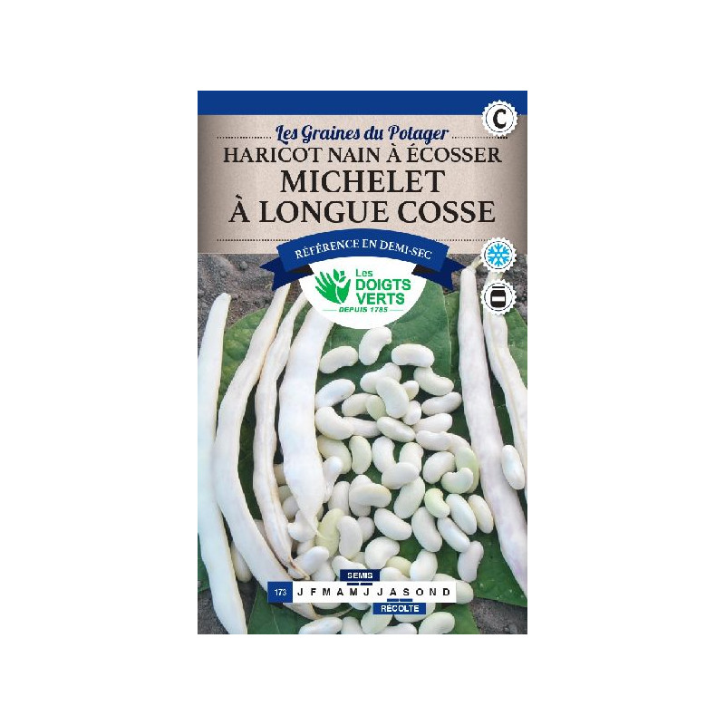 Haricot Nain Michelet Longues Cosses 440g -grain de Les Doigts Verts - graines de Gironde à Bordeaux dans Graines de Haricot