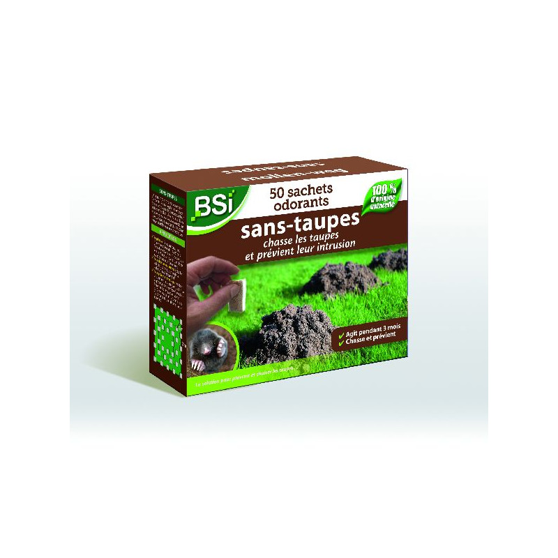 Sans-Taupes 50 Sachets Odorants de BSI -Bio service international - traitement pour plantes dans Produits anti Taupe