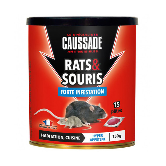 Rats & souris - pate 150g brodi de Caussade - anti rats et souris dans 🐁 Raticide / souricide