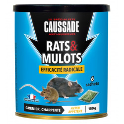 Rats & mulots - grains 12x150g de Caussade - anti rats et souris dans 🐁 Raticide / souricide