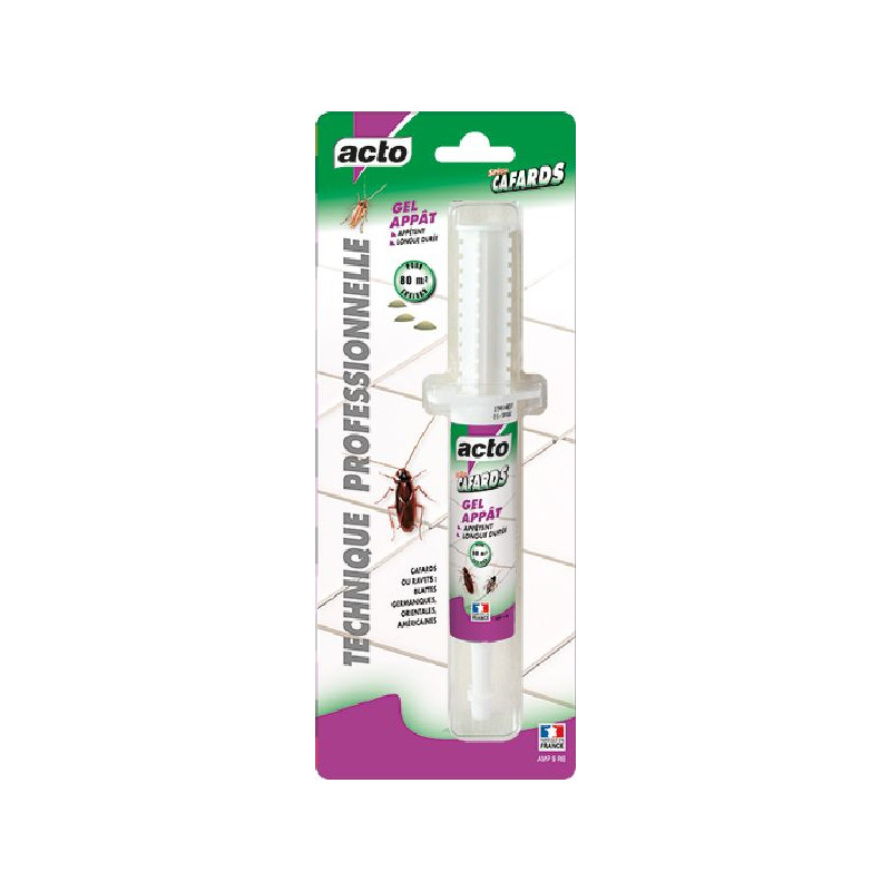 Gel-appât cafards blister 1 seringue 25 g de Acto dans 🕷🪰Produits anti Insectes volants et rampants