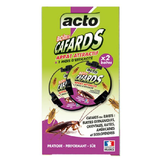 Boîtes-appât cafards 2 boîtes-appât de Acto dans 🕷🪰Produits anti Insectes volants et rampants