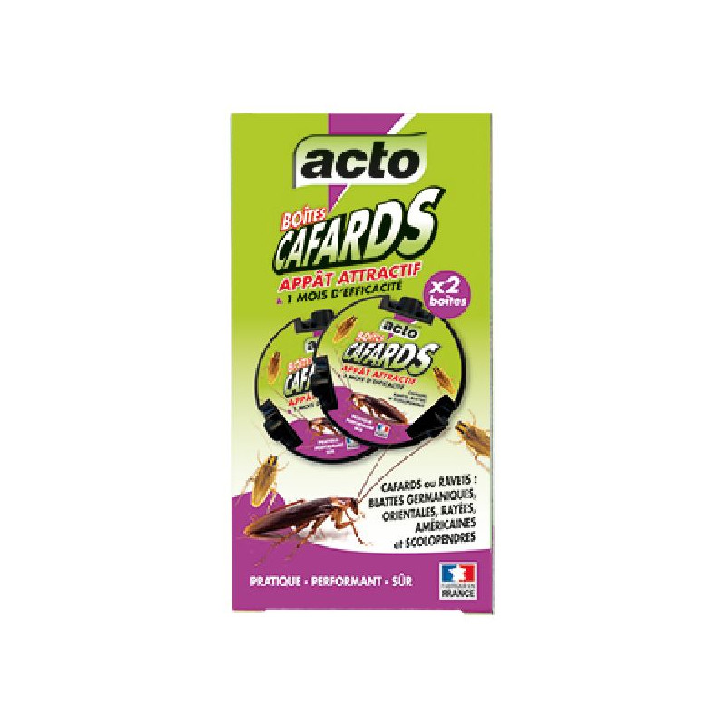 Boîtes-appât cafards 2 boîtes-appât de Acto dans 🕷🪰Produits anti Insectes volants et rampants