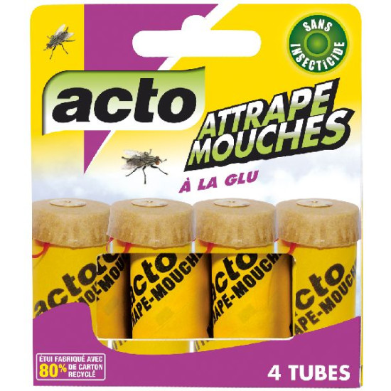 Attrape-mouches à la glu étui brochable 4 tubes de Acto dans 🪰 Produits anti Mouches