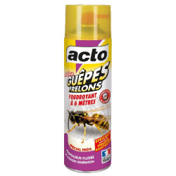 Aérosol guêpes - frelons portée 6m 500 ml de Acto dans 🐝 Produits anti Guêpes et frelons
