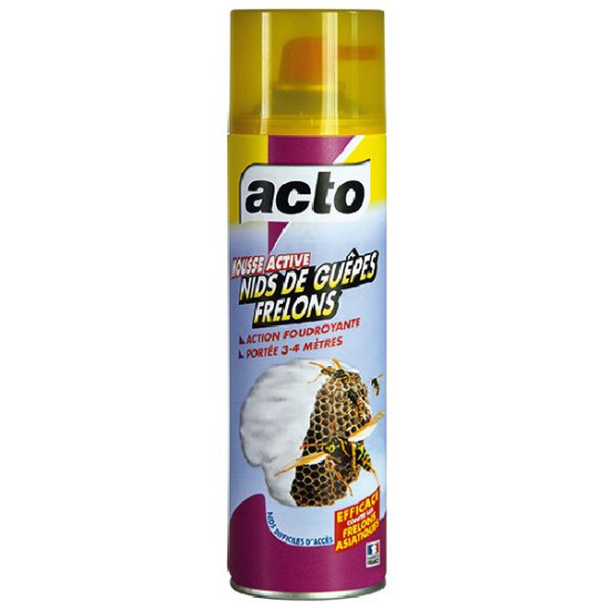 Aérosol mousse nid guêpes frelons 4 m - 500 ml de Acto dans 🐝 Produits anti Guêpes et frelons