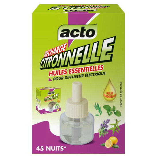 Recharge liquide citronnelle 1 recharge liquide de Acto dans 🦟 Produits Moustiques
