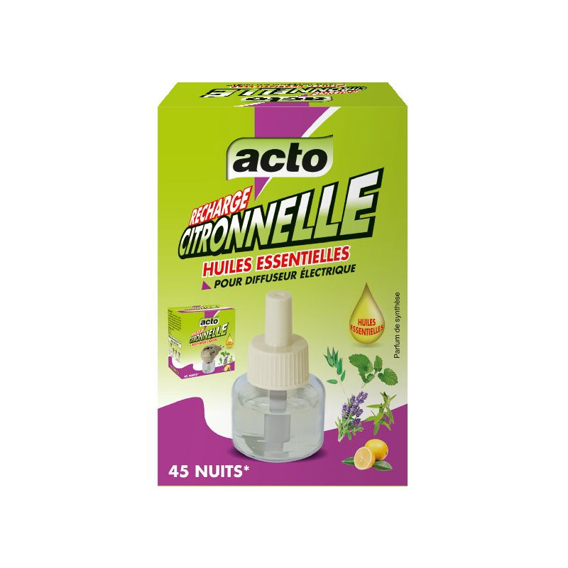 Recharge liquide citronnelle 1 recharge liquide de Acto dans 🦟 Produits Moustiques
