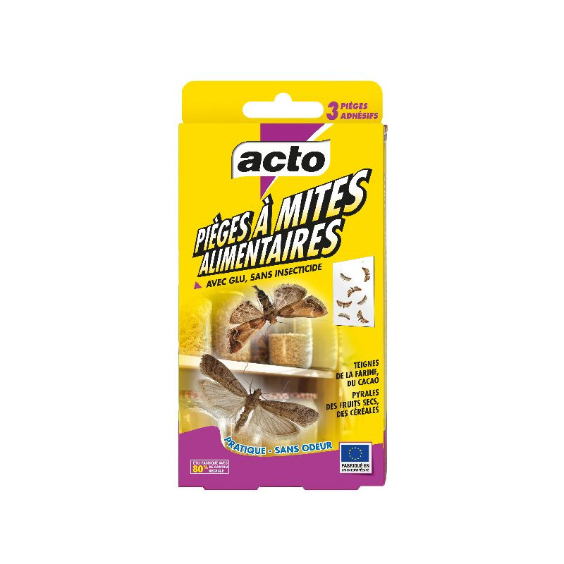 Pièges à mites alimentaires 3 pièges de Acto dans 🕷🪰Produits anti Insectes volants et rampants