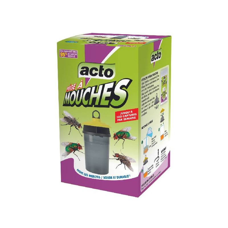 Piège à mouches étui 1 piège + accessoires de Acto dans 🪰 Produits anti Mouches