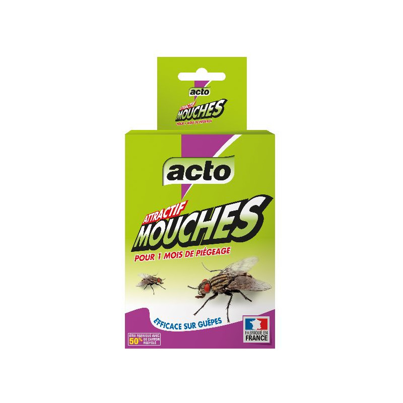 Attractif mouches blister 1 flacon 75 g de Acto dans 🪰 Produits anti Mouches