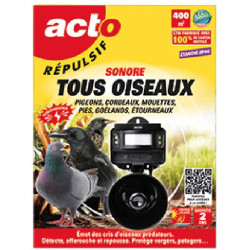 Répulsif sonore solaire oiseaux de Acto dans Répulsifs Chiens et chats