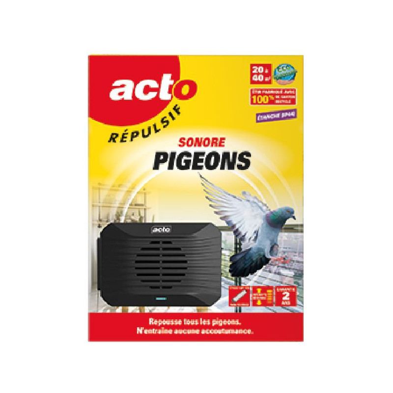 Repulsif portatif sonore pigeons oiseaux etanche de Acto dans Répulsifs Chiens et chats