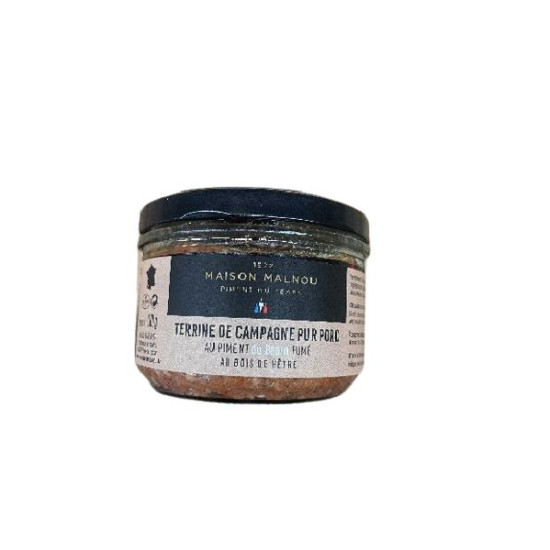 TERRINE PUR PORC P.BEARNAIS FUME 180G de Table des producteurs Libourne dans 🥔 Apéritifs à manger