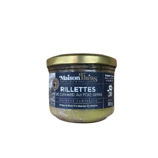 RILLETTES CANARD AU FOIE GRAS 180G de Table des producteurs Libourne dans 🥔 Apéritifs à manger