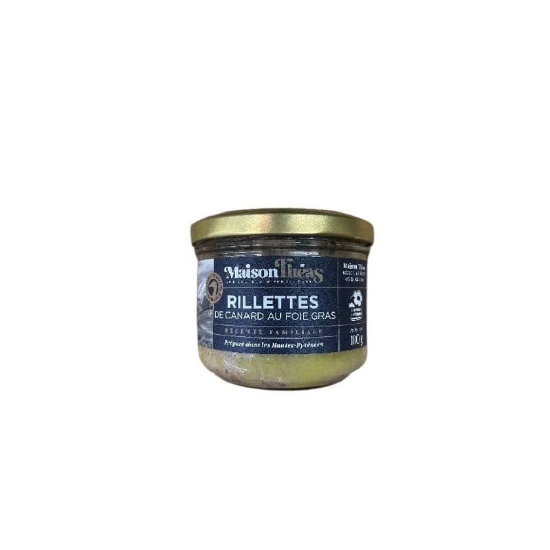 RILLETTES CANARD AU FOIE GRAS 180G de Table des producteurs Libourne dans 🥔 Apéritifs à manger