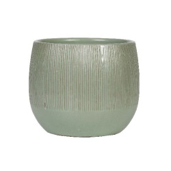 Cache pot malibu d14.5 h12.5cm ceramique vert de Jardinerie Bordeaux Libourne Gironde dans Cache-pot et pot déco