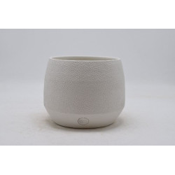 Cache-pot maya d18 h15cm ceramique blanc de Jardinerie Bordeaux Libourne Gironde dans Cache-pot et pot déco