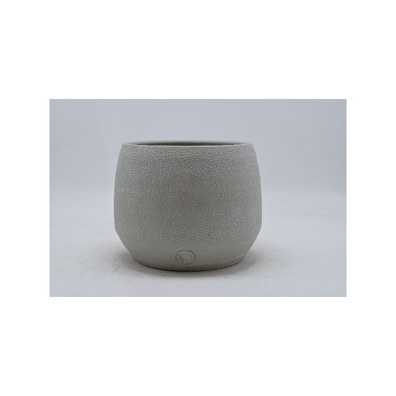 Cache-pot maya d18 h15cm ceramique gris de Jardinerie Bordeaux Libourne Gironde dans Cache-pot et pot déco