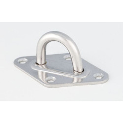 Pontet inox ø 8 mm sur platine losange 50x80mm de Jardiline - Baches dans Voile d'ombrage pour l'exterieur