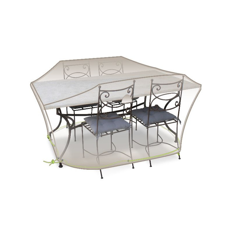 Housse table +chaises 4-6 personnes 190x120x70cm de Jardiline - Baches dans Housses meuble de jardin