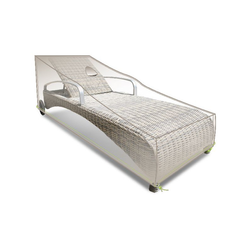 Housse bain de soleil l 200 x l 72 x h 60/30 cm de Jardiline - Baches dans Housses meuble de jardin