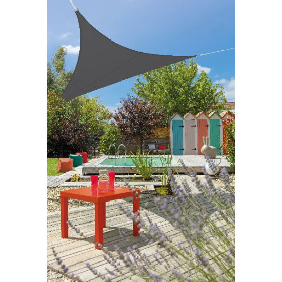 Voile triangulaire 5 m de côté ardoise de Jardiline - Baches dans Voile d'ombrage pour l'exterieur
