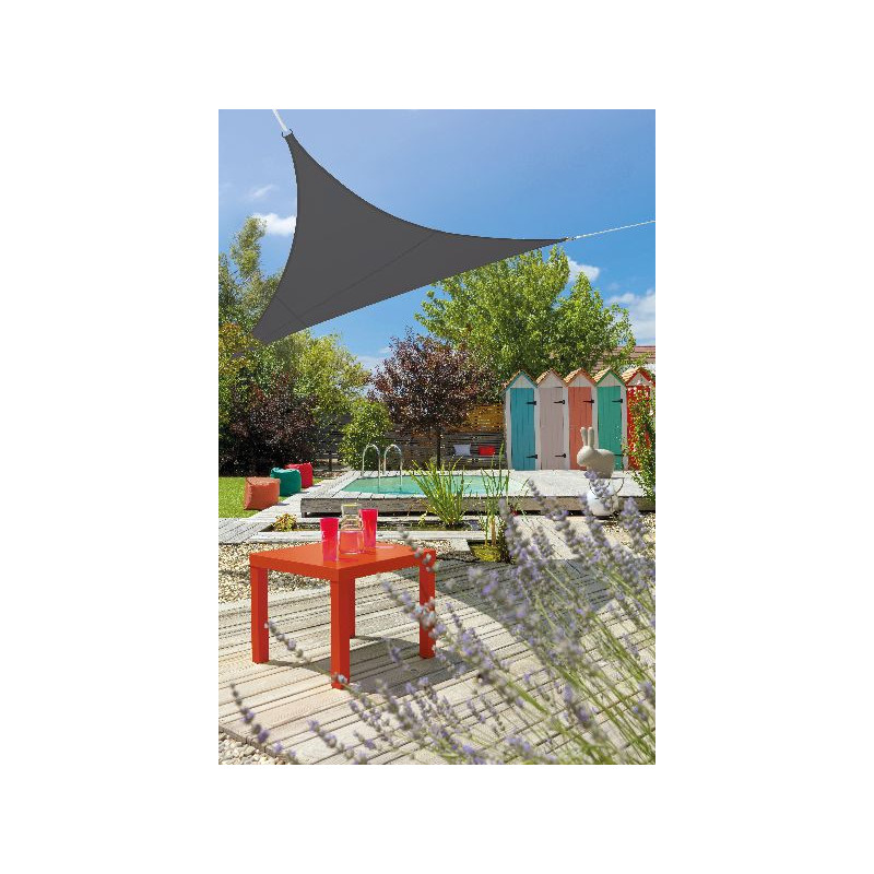 Voile triangulaire 5 m de côté ardoise de Jardiline - Baches dans Voile d'ombrage pour l'exterieur