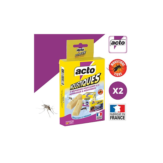 Recharges lampe u.v. aspirateur à moustiques x2 de Acto dans 🦟 Produits Moustiques