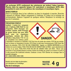 Recharges lampe u.v. aspirateur à moustiques x2 de Acto dans 🦟 Produits Moustiques