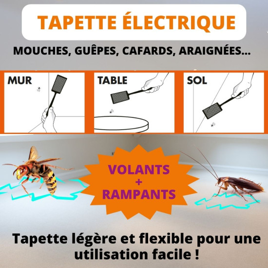 Tapette électrique volants et rampants de Acto dans 🕷🪰Produits anti Insectes volants et rampants