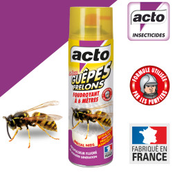 Aérosol guêpes - frelons portée 6m 500 ml de Acto dans 🐝 Produits anti Guêpes et frelons