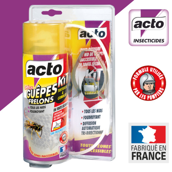 Kit toitures et combles guêpes - frelons 300 ml de Acto dans 🐝 Produits anti Guêpes et frelons