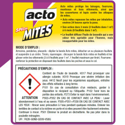Feuillets mites textiles sachet 10 feuillets de Acto dans 🕷🪰Produits anti Insectes volants et rampants