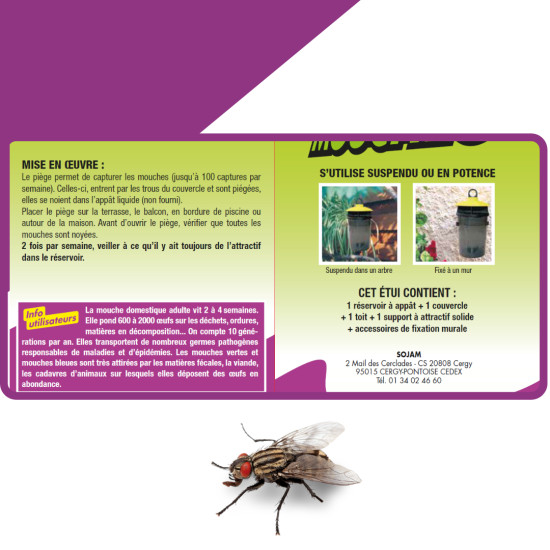 Piège à mouches étui 1 piège + accessoires de Acto dans 🪰 Produits anti Mouches