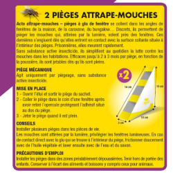 Attrape mouches - pièges à glu de fenêtres x 2 de Acto dans 🪰 Produits anti Mouches