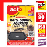 Ultrasons ip44 - rats - souris - fourmis 80 m² de Acto dans 🐁 Raticide / souricide