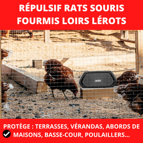Lot De 4 Répulsifs à Ultrasons Anti Moustiques Et Rongeurs - Fréquence 20-65 KHz - Couverture Jusqu'à 120 M² - Sans Produit Chimique - Pour Intérieur - 10