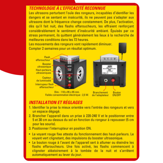Ultrasons 3 en 1 - rats souris - loirs - lerots de Acto dans 🐁 Raticide / souricide