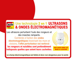 Ultrasons ondes rats - souris - insectes 60 m² de Acto dans 🐁 Raticide / souricide