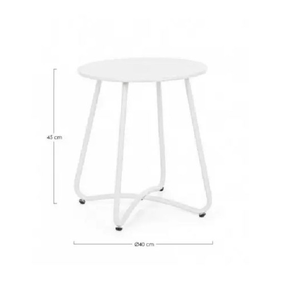 Table basse wissant blanc d40 de BIZZOTTO - Déco de la maison et du jardin dans 🛋️ Salon de jardin