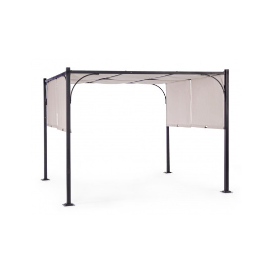Tonnelle slide 3x3 anthracite-gris de BIZZOTTO - Déco de la maison et du jardin dans Tonnelle et Pergola