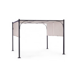 Tonnelle slide 3x3 anthracite-gris de BIZZOTTO - Déco de la maison et du jardin dans Tonnelle et Pergola
