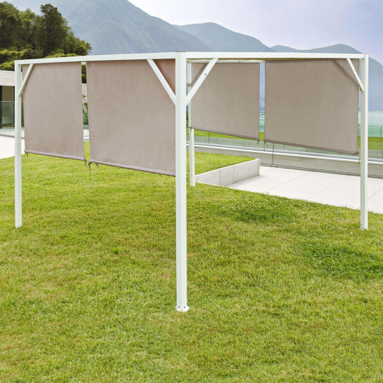 Toile tonnelle slide 3x3 gris de BIZZOTTO - Déco de la maison et du jardin dans Tonnelle et Pergola